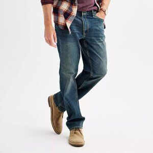 Men's Sonoma Goods For Life Straight-Fit Flexwear Jean Green Tint